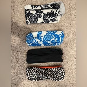 4 Lululemon head bands - bang buster - fringe fighter hair band